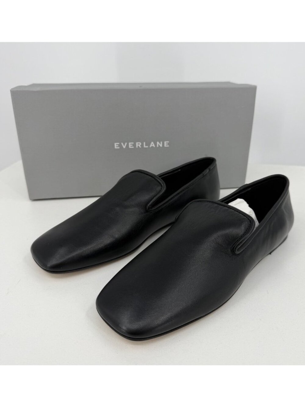 Everlane Italian Leather Day Loafer in BLACK size 8 Women's Slip-on Flat